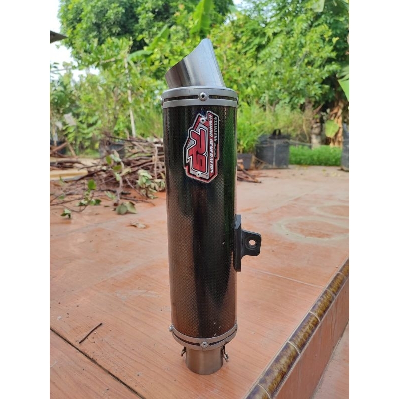 Knalpot racing R9 Mugello black carbon silincer only