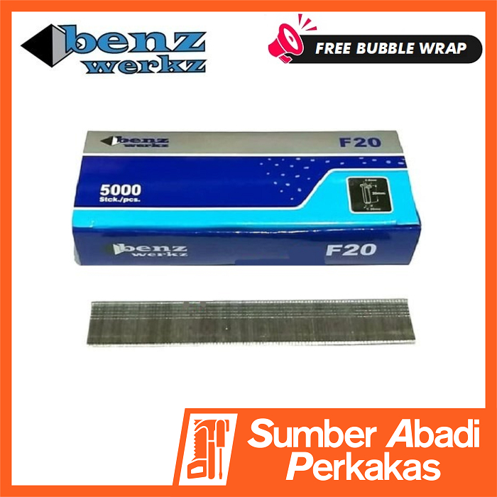 

Baru Benz Kodenki F20 Mo Isi Mesin Staples Mata Paku Tembak Lurus Air Nailer Nail Gun Stapler Angin
