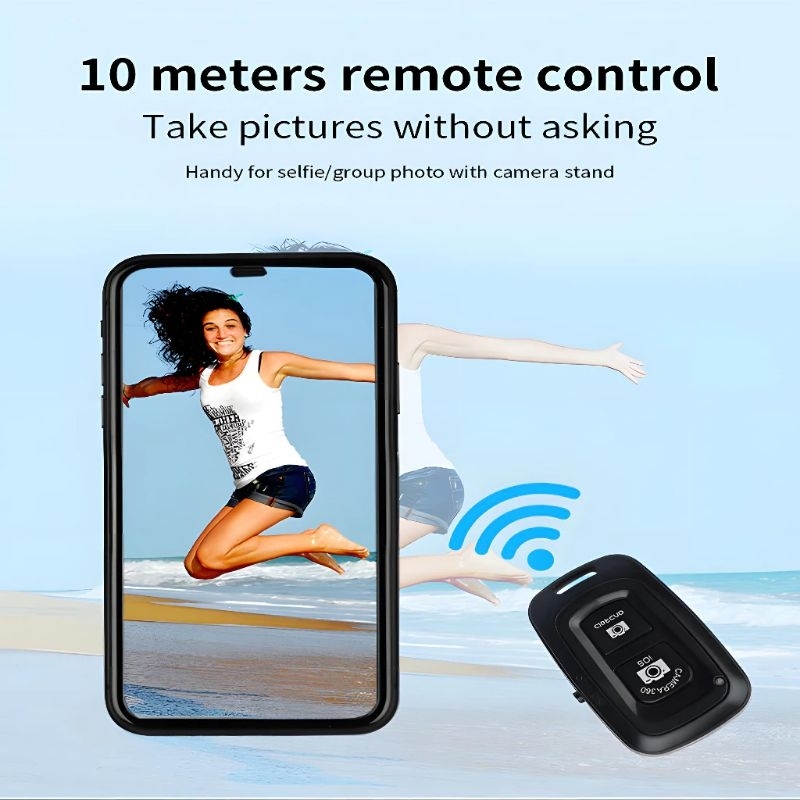 Remote Bluetooth Shutter Kamera Tripod Tongsis Hp Android Multifungsi