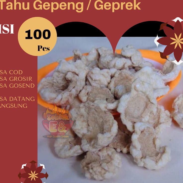 

Sale Tahu Gepeng Geprek isi 100 pcs toping seblak baso Aci baso cuanki mie instan baso malang Serba Murah