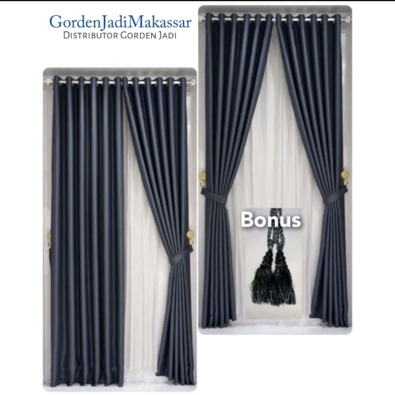Gorden Blackout Premium hotel Polos Tebal Hordeng Gorden Jendela Pintu Blackout Import Polos Embos  