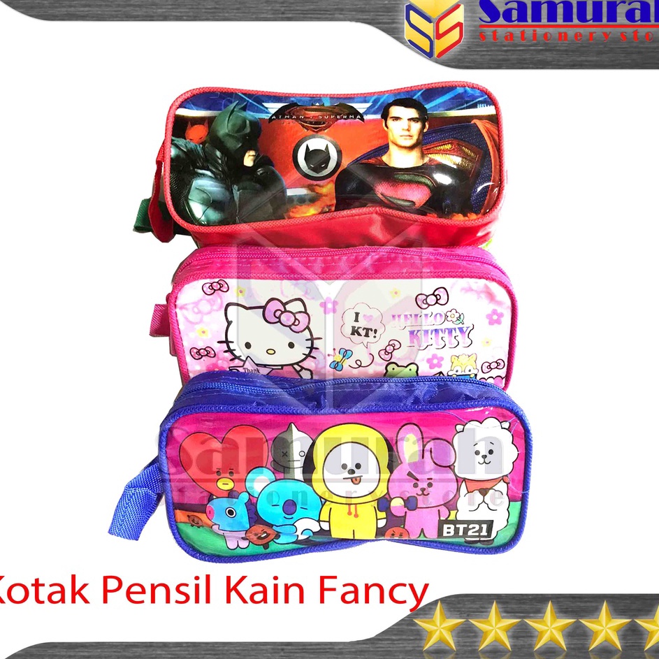 

Buruan Beli Kotak Pensil Kain Fancy Karakter Lucu Anak / Pensil Case Character / Tempat Pensil Bahan Kain Seleting