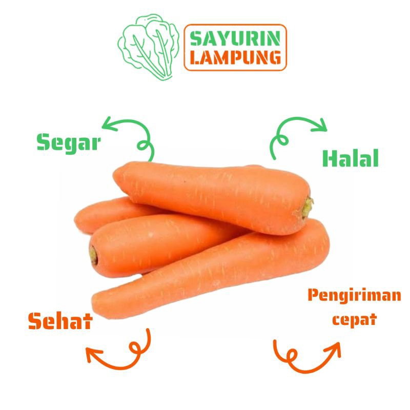

wortel segar sayur wortel 250gr - SAYURin LAMPUNG