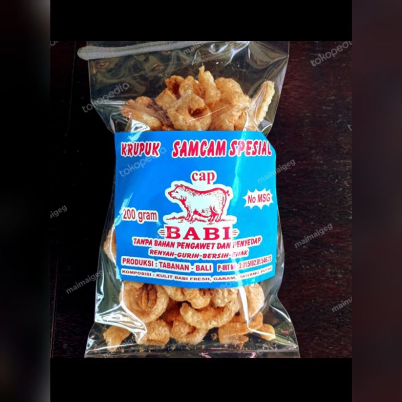 

Krupuk Samcam Cap Babi 200gr