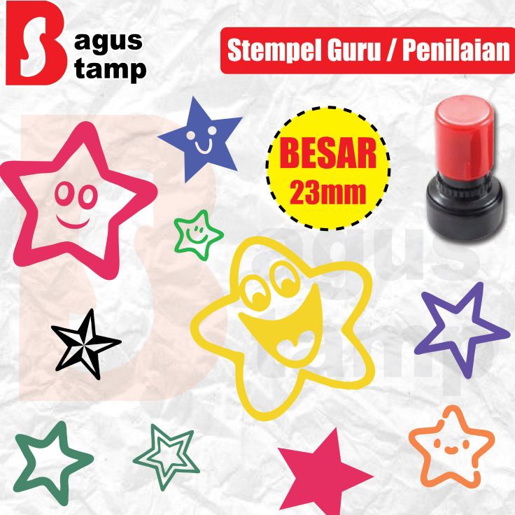 

Terlaku. Stempel Guru Bintang [BESAR] Star Teacher Stamp Penilaian Rewards TK SD Anak Paud