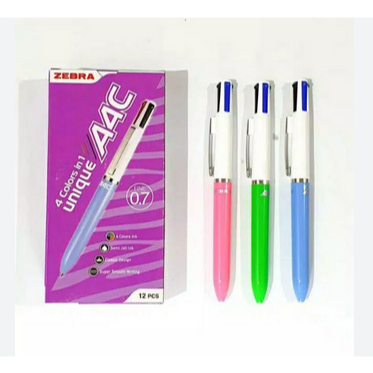 

PULPEN 4 WARNA 0.7 ZEBRA A4C HARGA 1 PCS I CASSING WARNA TINTA HITAM