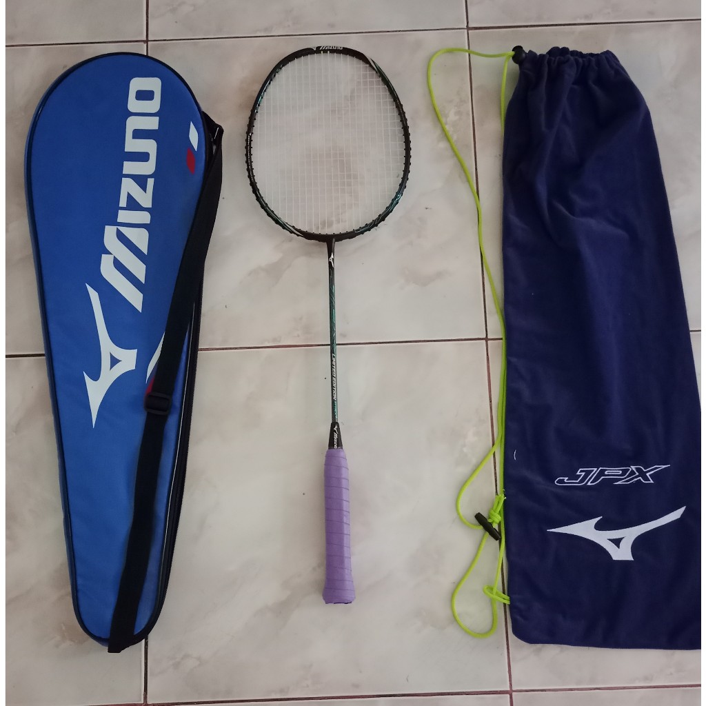 Raket Badminton Mizuno Jpx Limited Edition Attack Plus 3u G5 Stiff 30 Lbs Bulu Tangkis