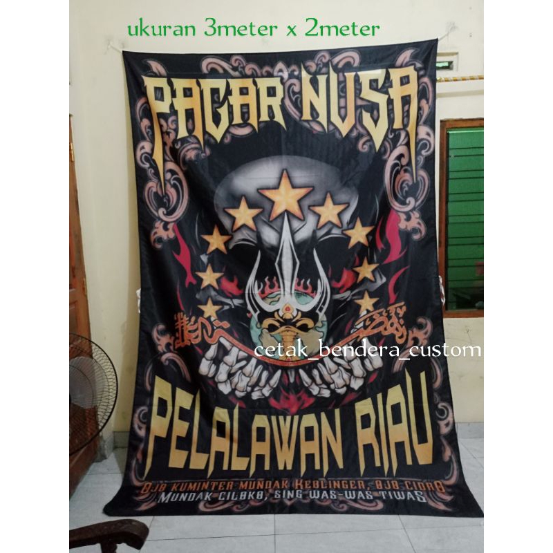 PROMO+COD Bendera Fullprinting Pagar Nusa Gasmi Ligas Spanduk Bendera Besar