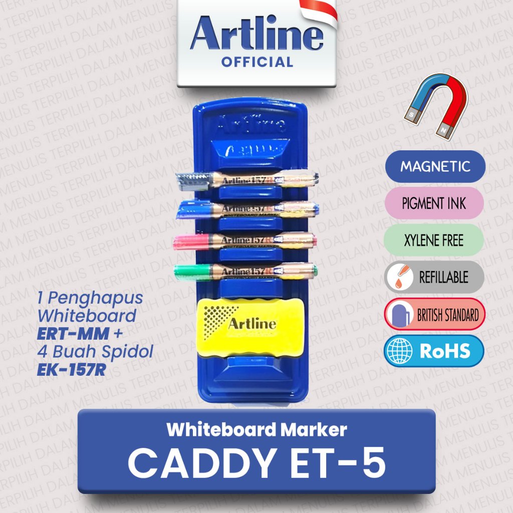 

Artline Whiteboard Markers Caddy Set ET-5