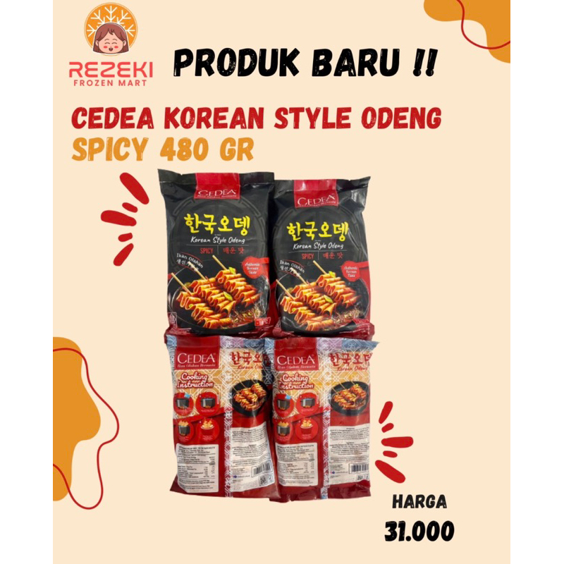 

Cedea Korean Odeng Spicy 480 Gr | Odeng Khas Korea Rasa Pedas isi 12 pcs | Frozen Food Murah