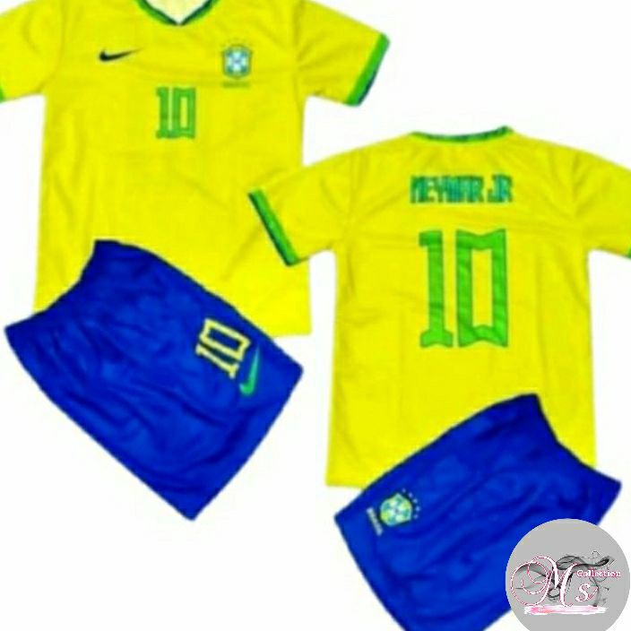 ✤SALE✤ Setelan BAJU BOLA NEYMAR Brazil usia 2-12 tahun TERBARU laki-laki perempuan / BAJU ANAK MURAH