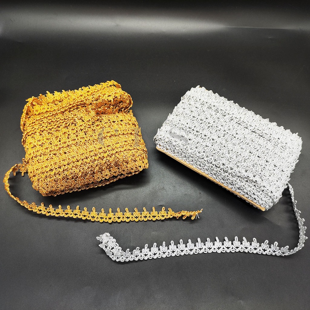 Renda Kur Mahkota / Renda Kembang Emas / Perak