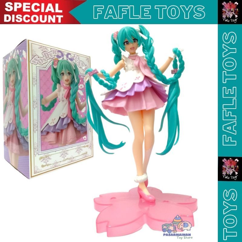 Action Figure Hatsune Miku Sakura Wonderland Miniatur Pajangan / Action Figure Vocaloid Hatsune Miku