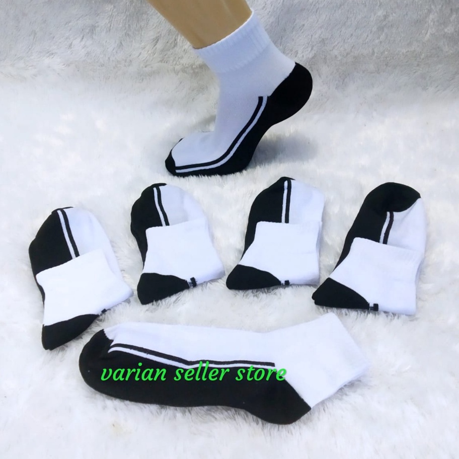 ✧Paling Laku✧ 6 PASANG KAOS KAKI PUTIH PENDEK KARET TEBAL SEKOLAH SMP SMA