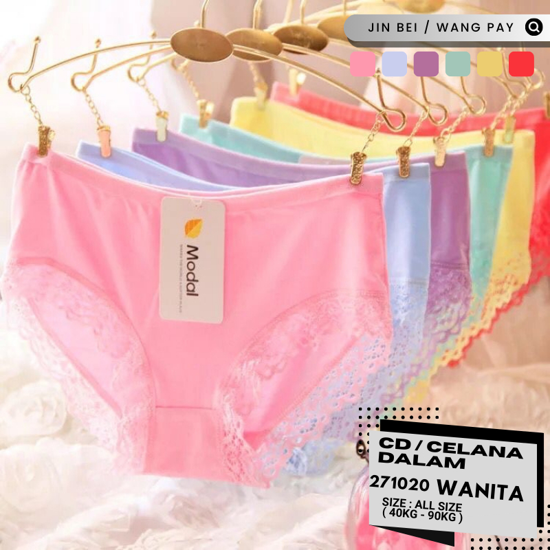 CD / CELANA DALAM WANITA IMPORT BAHAN SOFT 271020 Seamless Renda Lingerie Sexy COD Import G String