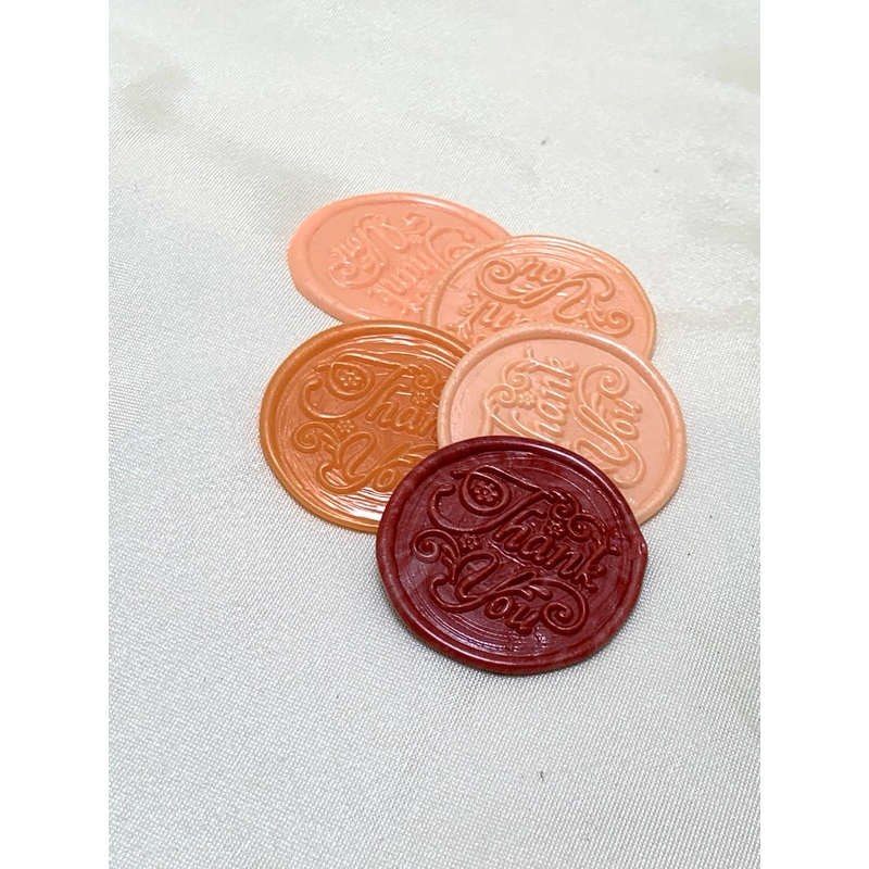 

ORANGE Seal Wax Stamp Instant / Seal Wax Coin / Wax Seal / Stempel Lilin Warna Orange