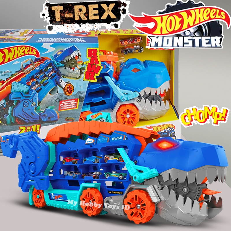 Mainan Anak Mobil Hot Wheels Dinosaurus T-Rex Besar Truck Pengangkut Jalur Track Hot Wheel Kado Anak