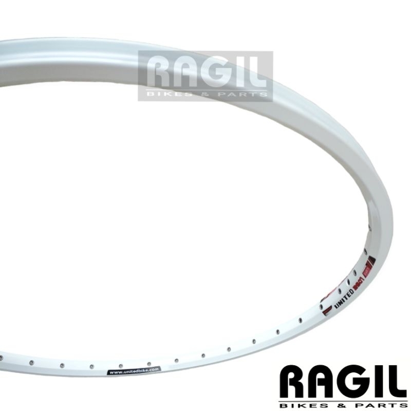 VELG SEPEDA 26 INCH UNITED 2601 PUTIH MATA IKAN EYE DOUBLE WALL LUBANG 36 HOLE 36H ALLOY RIM RIMS VG