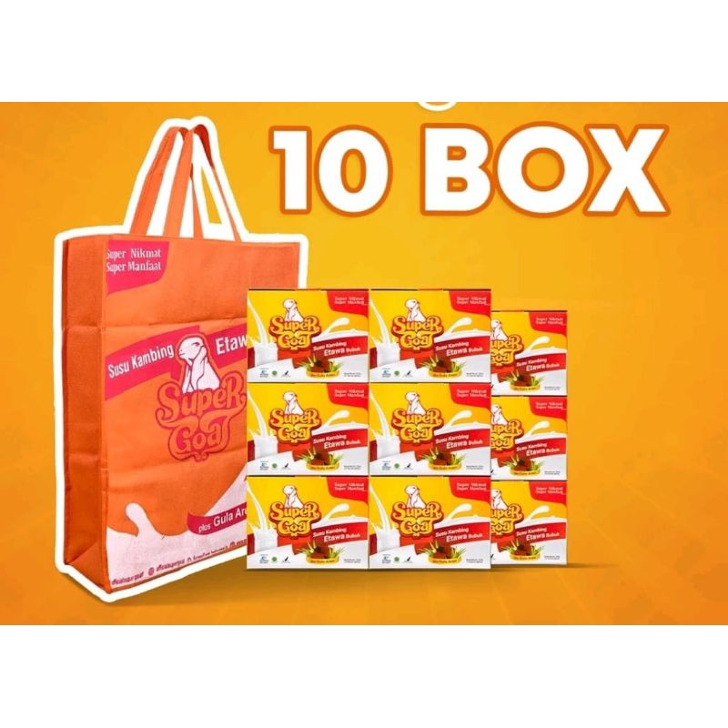

Super goat 10 BOX Susu Kambing Etawa Bubuk Gula Aren Mengobati Asam Lambung Nyeri Sendi Rematik