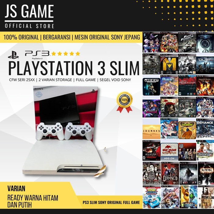 PS3 SLIM HFW SERI 25 | PLAYSTATION 3 SLIM SERI TERKUAT | Garansi 12 Bulan | Kualitas Grade A