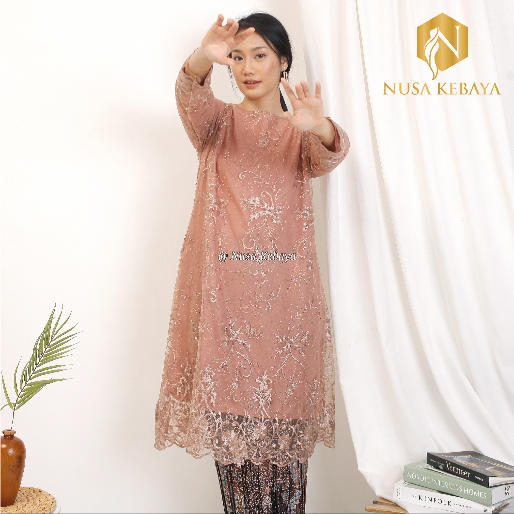 Nusa_Kebaya DISKON Atasan Kebaya Tunik Tile / Kebaya Tunik Tile Modern / Kebaya Tunik Kondangan