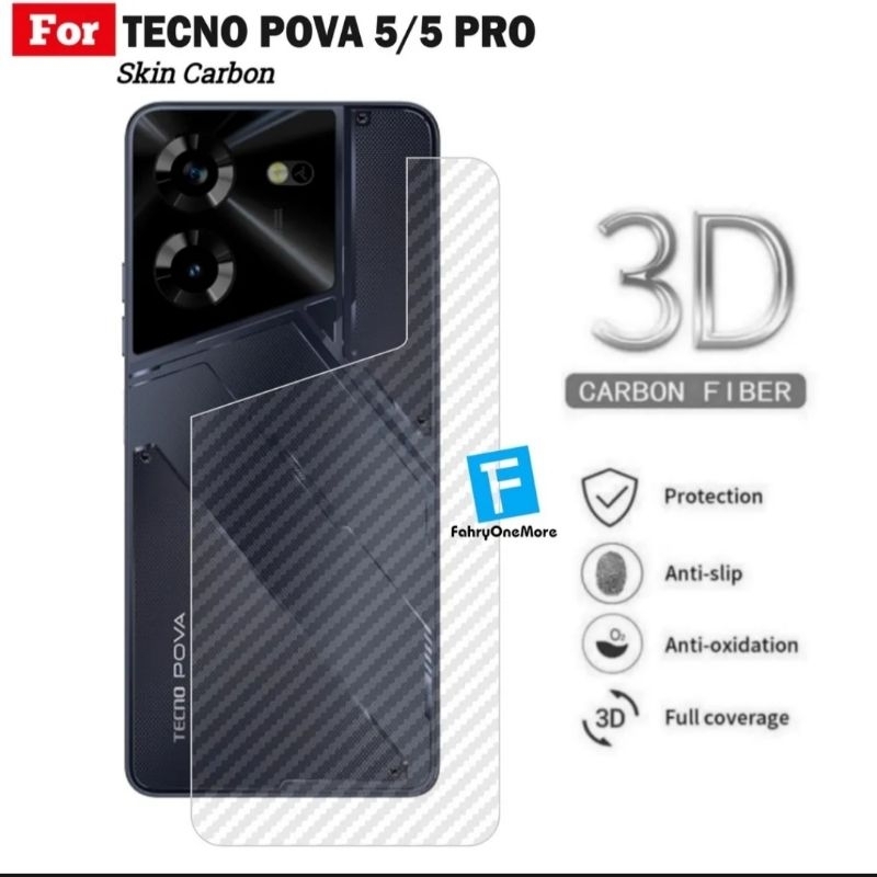 SKIN KARBON TECNO POVA 5 • TECNO POVA 5 PRO