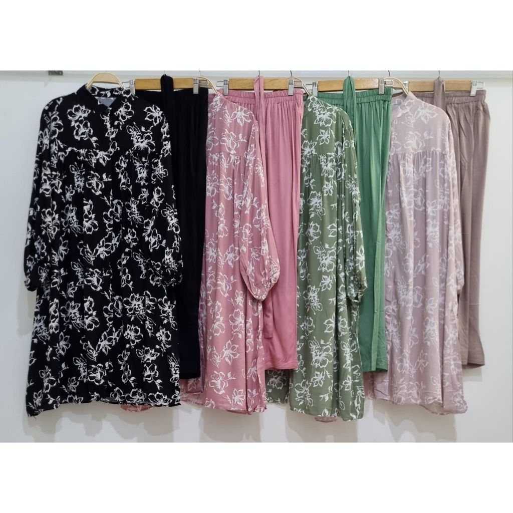 Setelan Tunik Zara | OneSet Zara murah | ootd setelan termurah |setelan rayon | setelan tunik rayon