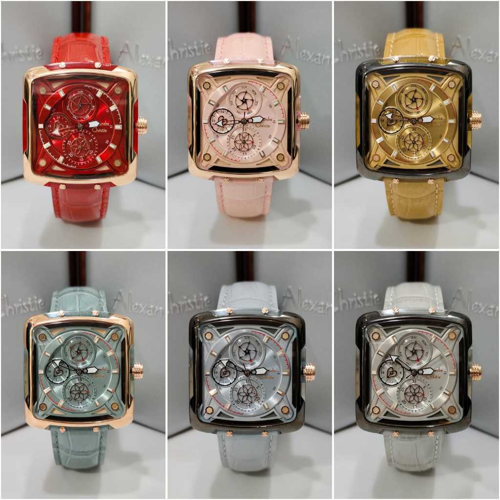 Jam Tangan Wanita Alexandre Christie AC3030 AC 3030 Leather Tali Kulit Original Garansi Resmi