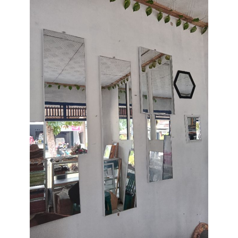 *FRAME* CERMIN GANTUNG/RIAS FRAMELESS Ukuran kaca 122X30#*87X30#*40X60#*60x30