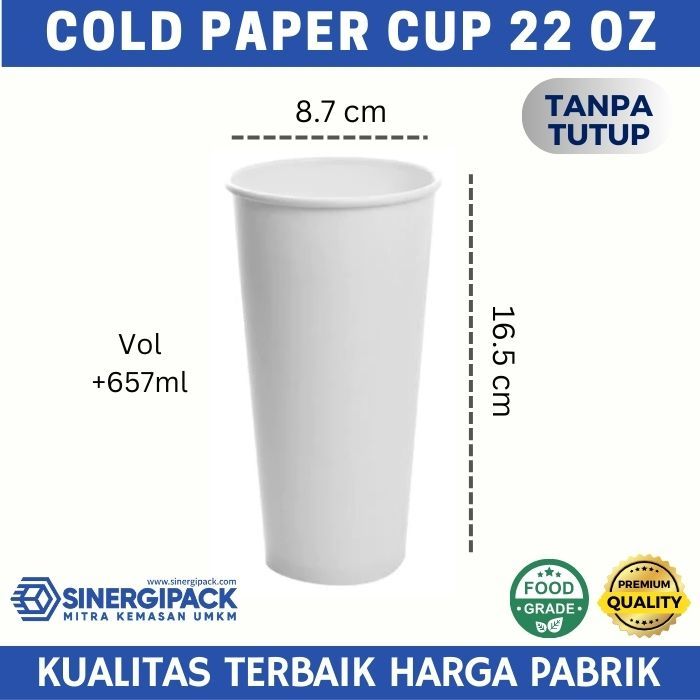 Paper cup 22 oz - Gelas Kertas Kopi Dingin 22 oz, Cold Paper Cup