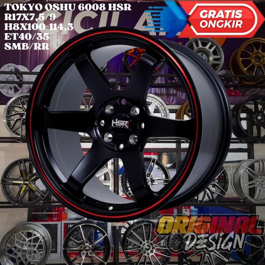 Velg Mobil Ring 17 TE37 HSR TOKYO R17 LANCER , JAZZ , YARIS , BALENO