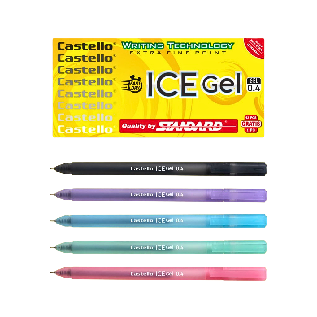 

Bolpoin Gel STANDARD ICE GEL Castello 0.4mm Black Ink (024156)