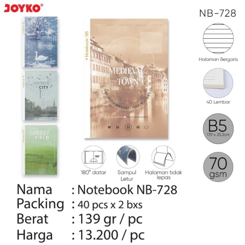 

notebook b5 nb-728 merk joyko