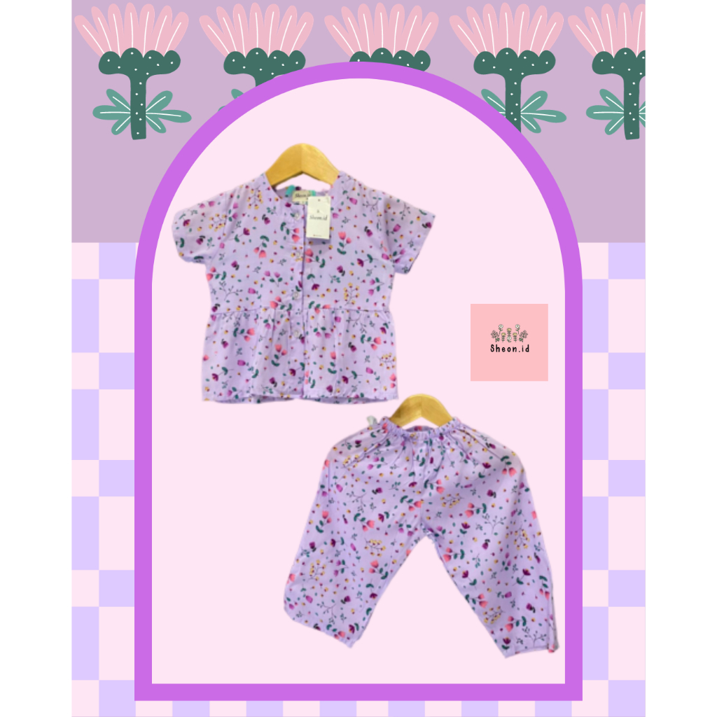 Tulip Setelan Anak Perempuan dan Dewasa (Baju tidur couple ibu dan anak)