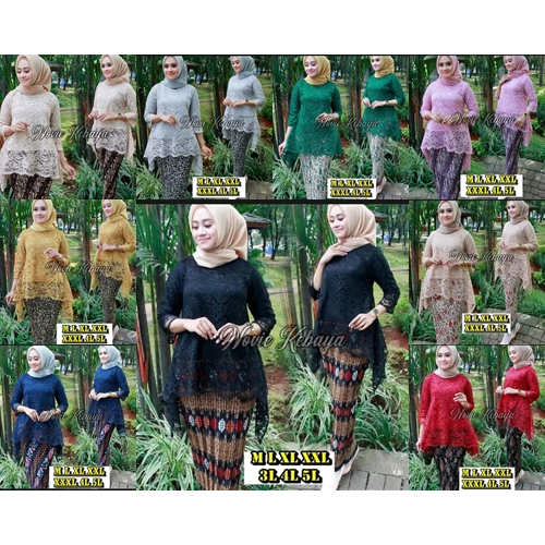 HARGA PROMO atasan Kebaya Rinjani Brokat jumbo / kebaya brukat modern / atasan rinjani / baju kebaya
