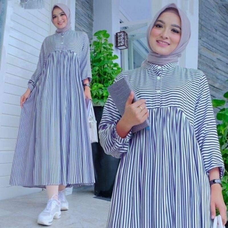 jawani midi dres salur jumbo, tunik midi dres jawani,  tunik salur midi dres wanita dewasa