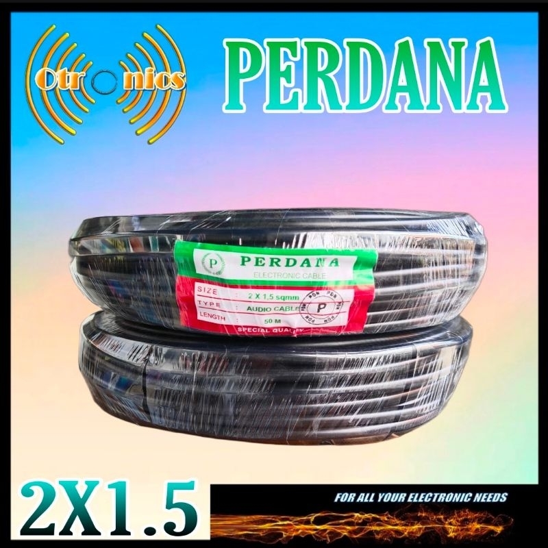 Kabel Audio SERABUT 2x1.5 Perdana Kabel Listrik Serabut 2x1.5 Meteran