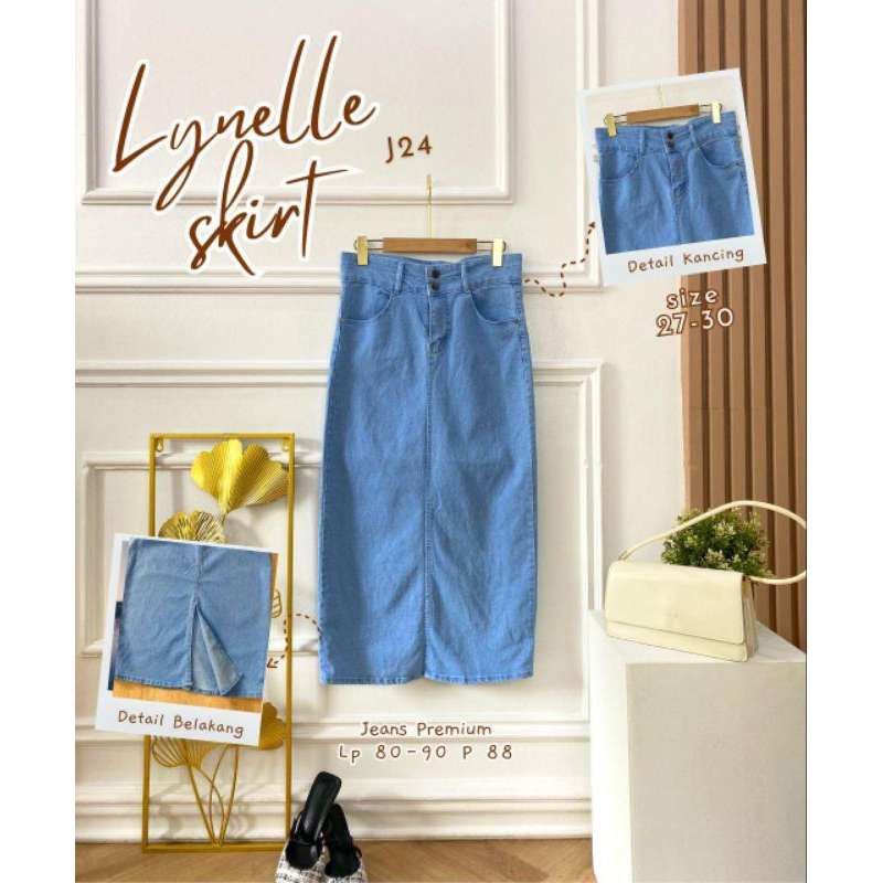 Rok Span Jeans Panjang Premium Import