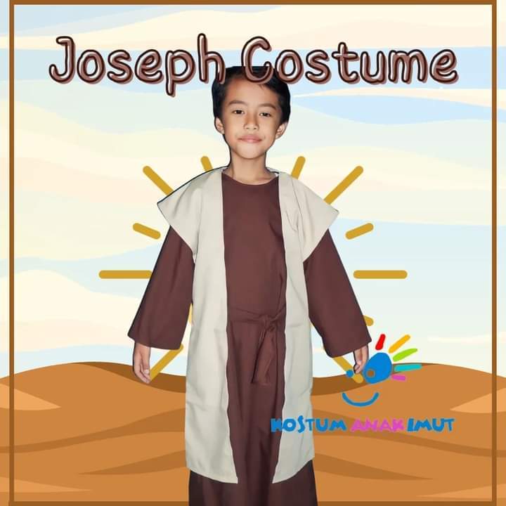 Kostum Natal Santo Yosef Baju Natal anak laki-laki Yosef Baju Natal yosef