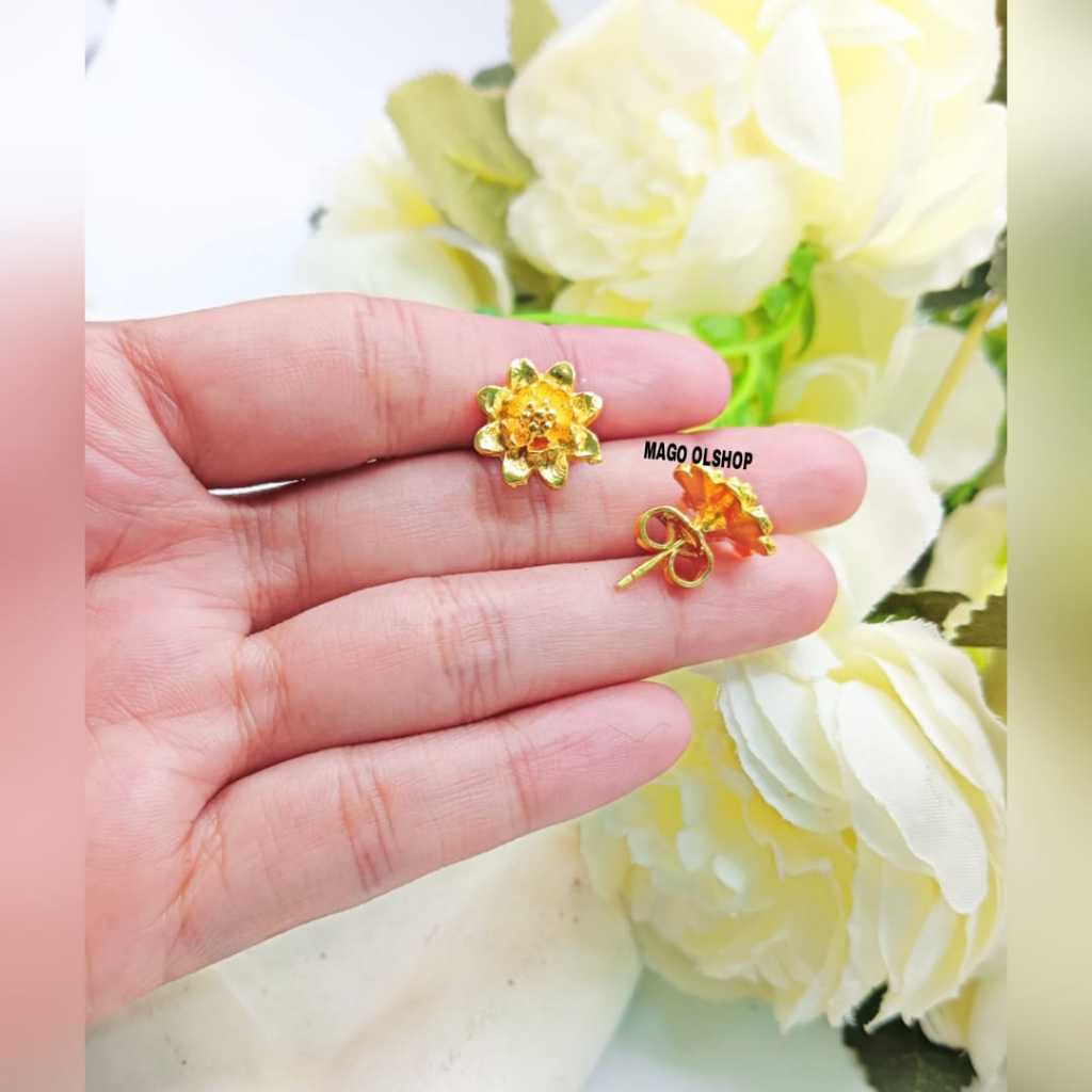 ANTING TITANIUM TUSUK BUNGA KENDARI MAWAR KCL ANTI LUNTUR & ANTI KARAT (COD)
