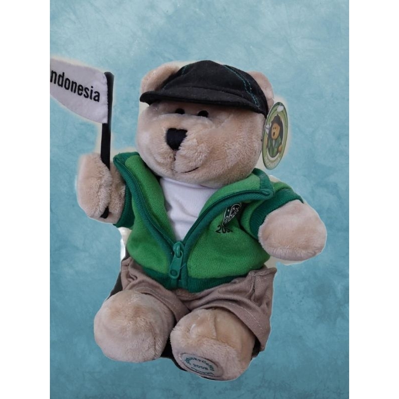 Merchandise Starbucks Coffee Bearista plush Destination Bear Indonesia 2008 Boneka