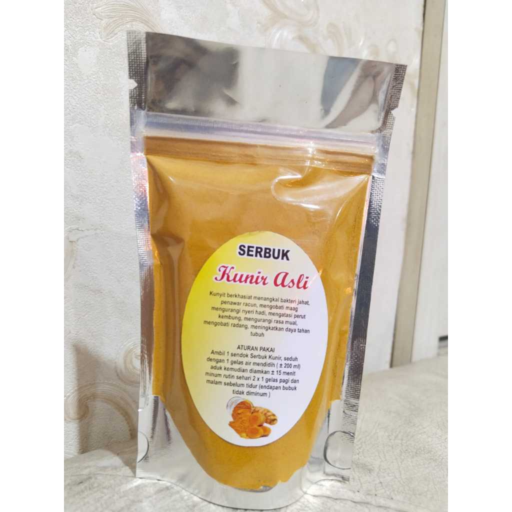 

SERBUK KUNYIT (KUNIR KUNING) 100% MURNI TANPA CAMPURAN - JAMU PANTJAS