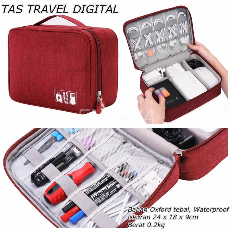 TAS TRAVEL DIGITAL || TRAVEL BAG ORGANIZER || TAS TRAVEL WATERPROOF
