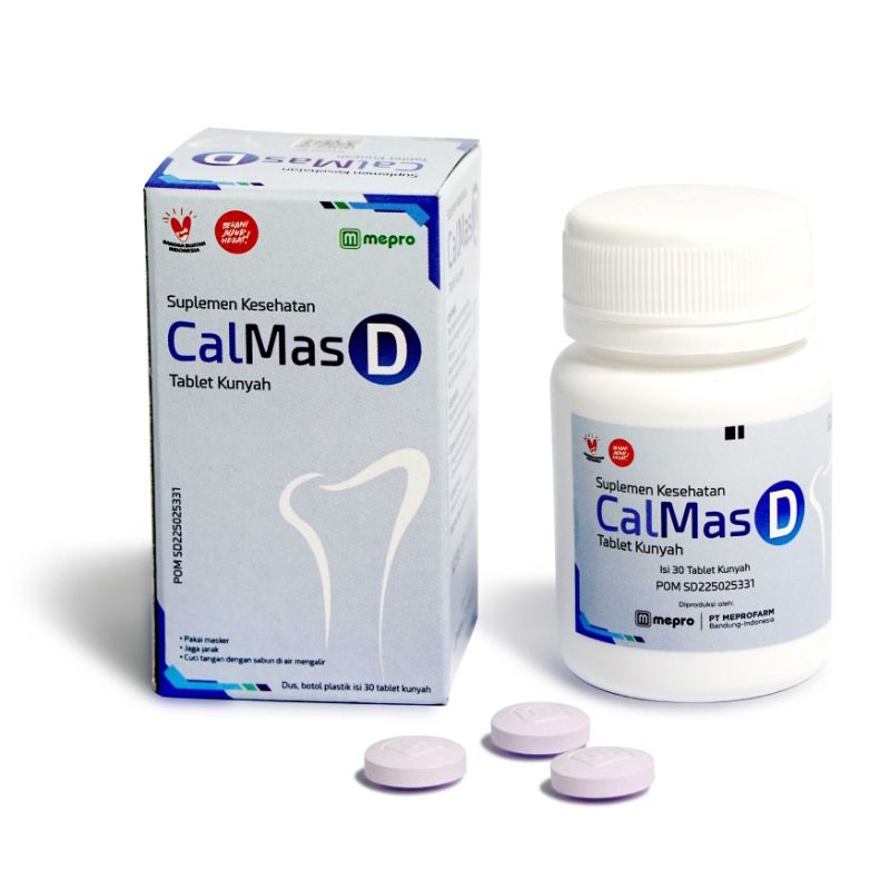 Calmas D 1 Botol isi 30 tablet / Vitamin tulang dan Gigi