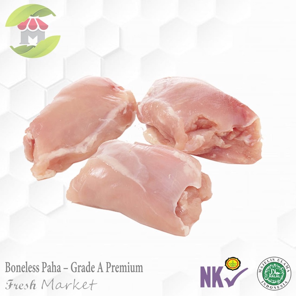 

PAKET LENGKAP>>> Fillet Paha Ayam 1Kg Boneless Paha Ayam Filet Paha