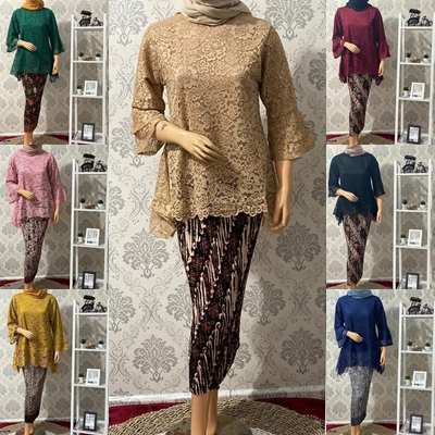 Atasan kebaya bianca / kebaya rinjani brukat pesta / kebaya brokat modern / kebaya wisuda brokat / b