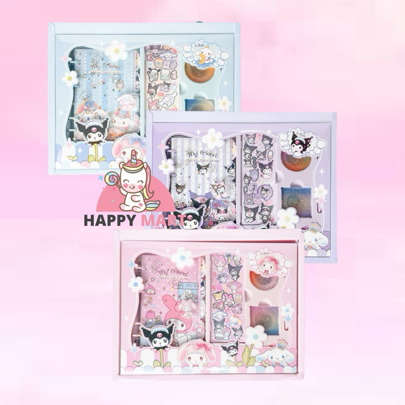 

Binder gift box set kuromi / cinnamoroll / melody