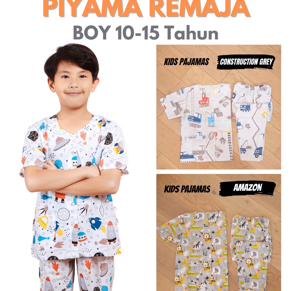 *Terkini* PIYAMA REMAJA ANAK LAKI LAKI KATUN / BAJU TIDUR ANAK BOY SMP 10 11 12 13 14 15 TAHUN /  BA