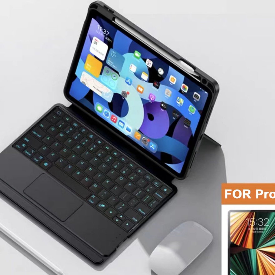 Best Seller 2023 Baru Keyboard case tablet 10.1” / Sarung tablet 10.1 inch / Case keyboard tablet universal.