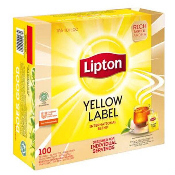 

❤[PROMO ⚡ALE!!!]❤ Lipton Yellow Label Tea Teh No Envelope isi 100 sheet @2gr